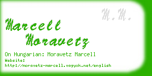 marcell moravetz business card